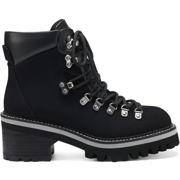 NWT Aerosoles Skylar Black Faux Suede Lace Up Booties, size 10 - Picture 2 of 11